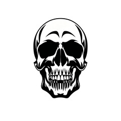Fototapeta premium Stylized skull graphic design transparent background