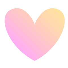 Pastel Gradient Heart Transparent Isolated Icon. Wedding or Valentine Day Greeting Card Decoration Design Element. Wedding or Valentine Day Greeting Card Decoration Design Element. Baby Party Print.