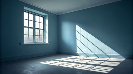 Obraz premium Sunlight streaming through a window onto a wall and floor