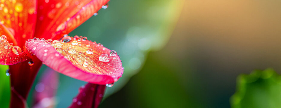 red flower closeup