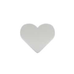 Ultra-realistic heart icon, "Add to Wishlist" symbol, clean, symmetrical, subtle sheen, standalone, perfectly centered on a transparent background with bright studio lighting, sharp focus, no shadows,
