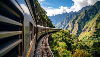 Scenic train journey through mountains (3)