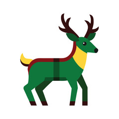 reindeer with black outline on white background