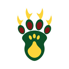 vector illustration of a reindeer hoofprint 