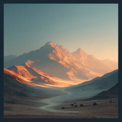 Majestic Mountain Sunset Serenity