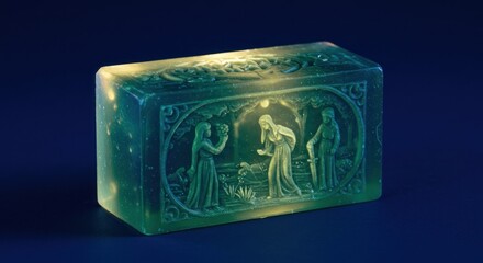 Translucent rectangular soap or decorative item