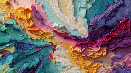 vibrant impasto colorful paint texture
