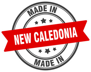 Made in New Caledonia round sign. Made in New Caledonia stamp.