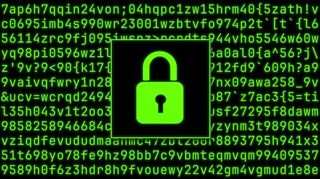 Abstract cryptography background - lock