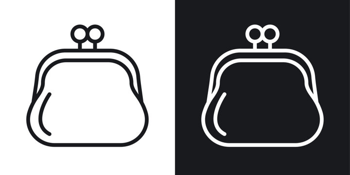 Woman purse icon line concept, linear symbol.