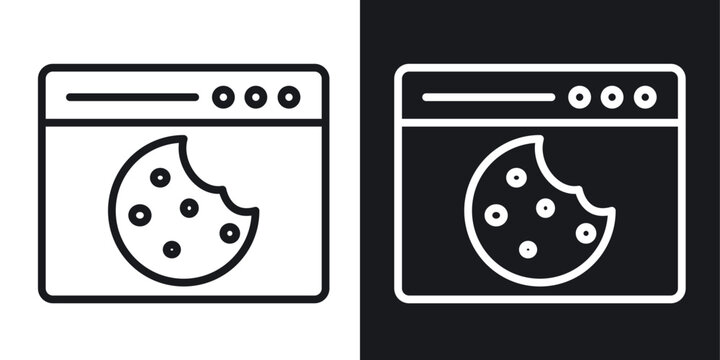 web Cookies icon line concept, linear symbol.