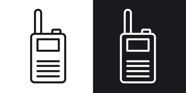 Walkie talkie icon line concept, linear symbol.