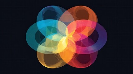 colorful abstract swirling circles design