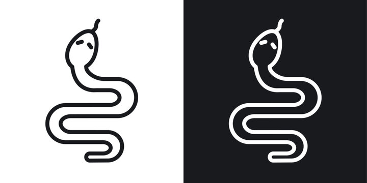 Snake icon line concept, linear symbol.