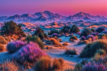 Sun rises and sets over a beautiful mountain landscape, with fog rolling through the valley and clouds painting the sky