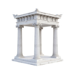 Obraz premium Classic White Temple Structure on a Square Base Surrounded by Columns