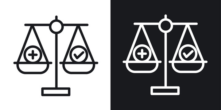 Ethics icon line concept, linear symbol.