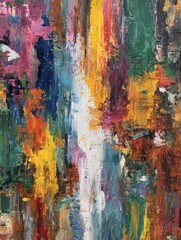 abstract painting with large acrylic brush strokes