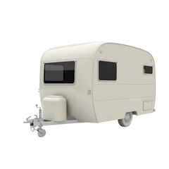Vintage caravan isolated on transparent background