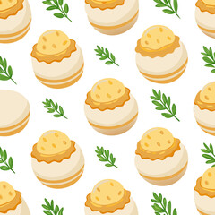 Minimalist Vector Icon of Biscuits with Gravy Isolated on White Background