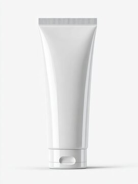blank white moisturizer tube for skincare bottle template for toothpaste cream or gel cosmetics tube mockup skin care products for advertisement