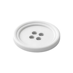 Fototapeta premium White button isolated on transparent background