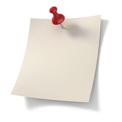 note paper with push pin