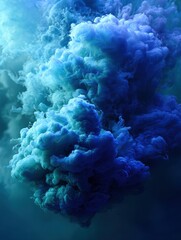 abstract blue steam or smoke cloud background wallpaper