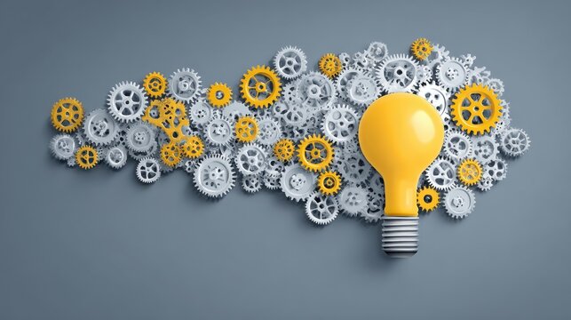 idea exchange concept ideas agreement investing in business innovation and financial commerce backing of creativity open lightbulb icon with gear mechanisms funding potential innovative growth  no lo - Powered by Adobe