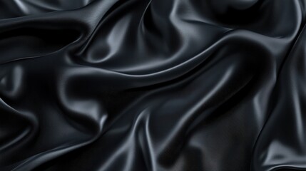 Obraz premium Elegant black fabric drapes