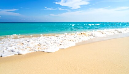 Fototapeta premium Beautiful beach scene with turquoise water