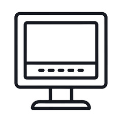 Computer and iq test icon with letters