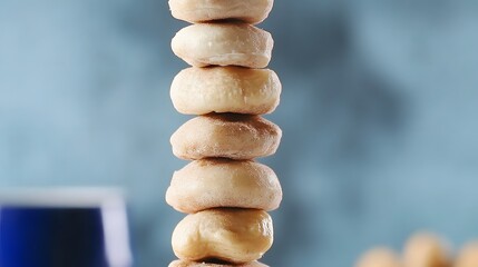 Delicious Stack of Cinnamon Sugar Doughnuts Food Photography