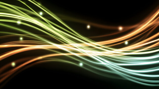 Abstract glowing lines digital data stream background