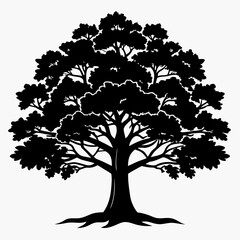 silhouette of tree