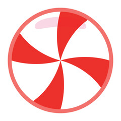 Peppermint candy swirl pattern. Vector