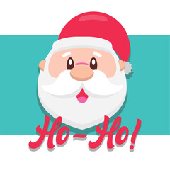 Santa says Ho Ho greeting. Vector
