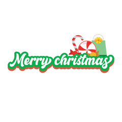 Merry Christmas shopping banner. Vector