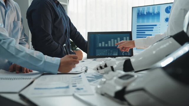 Teams collaborate with AI insights to refine market analytics, supporting productive business meetings and targeted marketing plans. Noogenesis AI