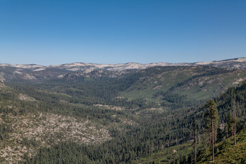 Washburn Point, Glacier Point Rd, Yosemite National Park, Mariposa County, California. Sierra Nevada. Illilouette Creek Basin