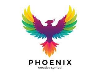 Fototapeta premium Phoenix: A symbol of renewal, transformation, and rebirth, rendered in vibrant colors and dynamic wings, perfect for inspiring designs.