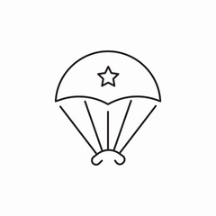 army parachute icon sign vector