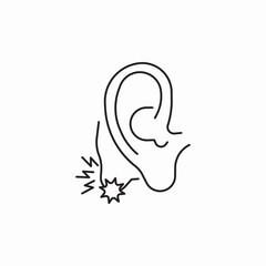 Obraz premium behind ear pain icon sign vector