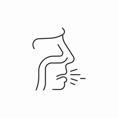 Obraz premium cough illness icon sign vector