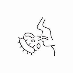 cough bacterias icon sign vector