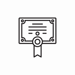 diploma certificate icon sign vector