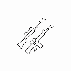 guns riffles icon sign vector