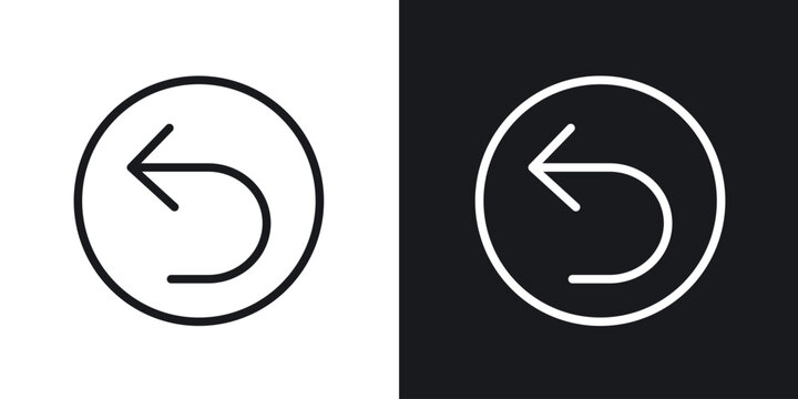 Undo icon for apps, websites and graphic projects.