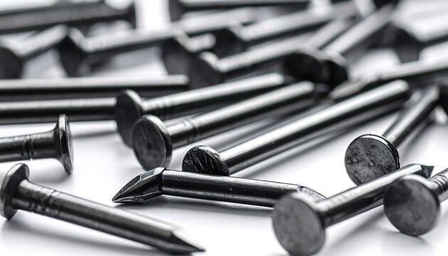 Close-up of many black nails - Powered by Adobe