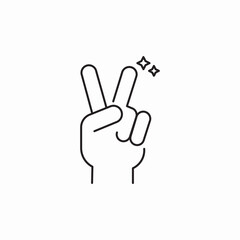 piece gesture icon sign vector